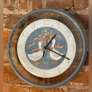 80s vintage county goose clock, sunbeam quartz